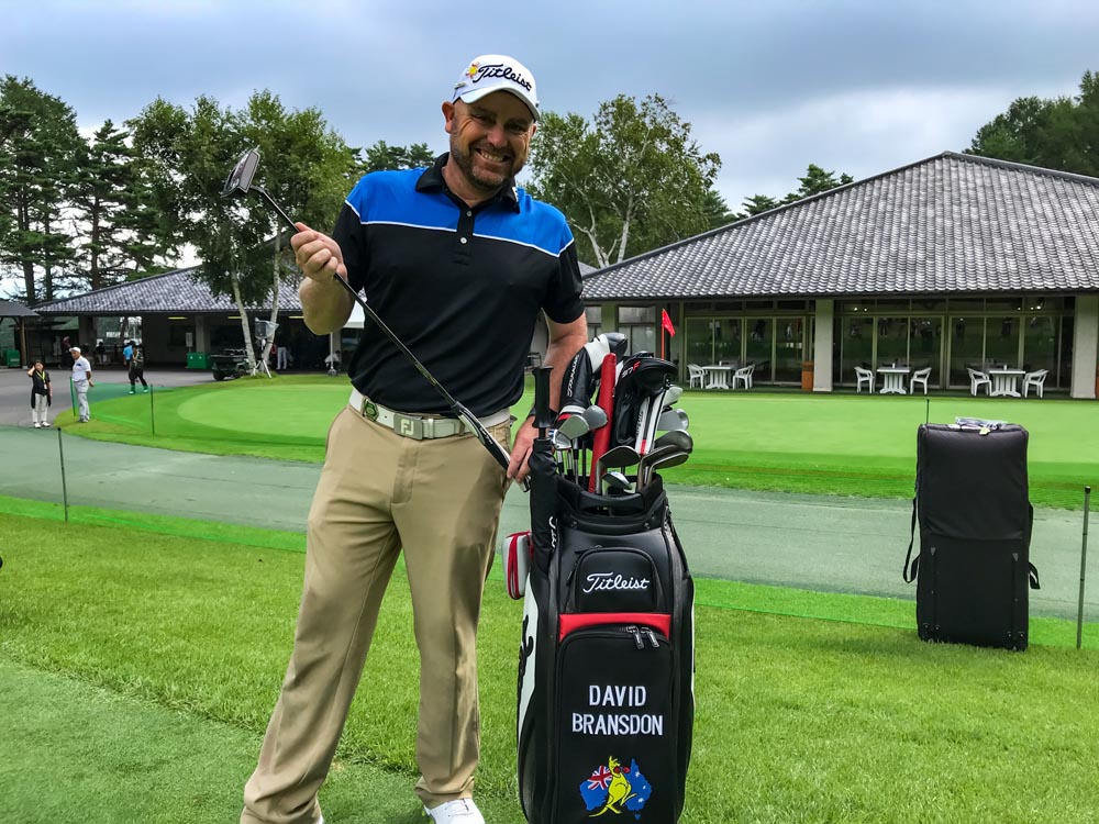 Titleist Brand Ambassador David Bransdon headed to work.