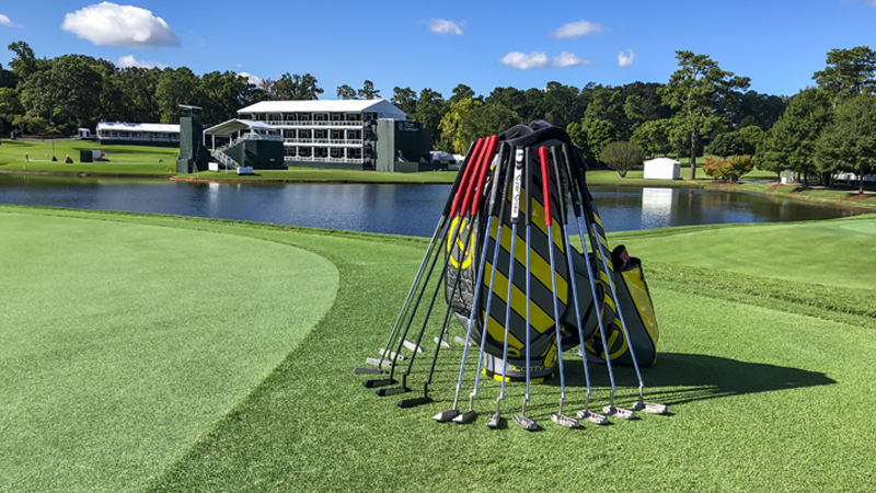 Our staff bag with the goods ready for the TOUR Championship this week.