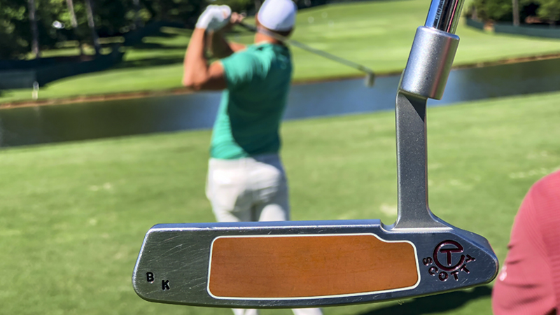 On the range with a 3X major champion and his Newport 2 Button Back Tour putter.