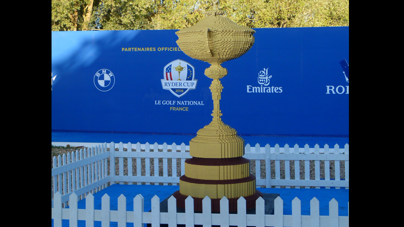 A replica Cup crafted with Legos.