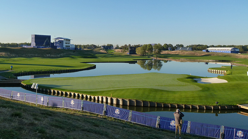 The scene at Le Golf National outside of Paris.