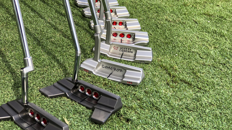 Tour putters on display at this week's event.