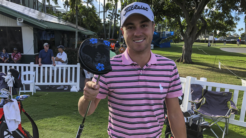 JT gets a Circle T Hula Girl headcover.