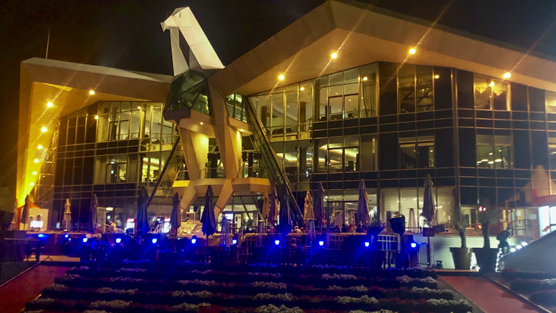 The Abu Dhabi Golf Club's spectacular clubhouse.
