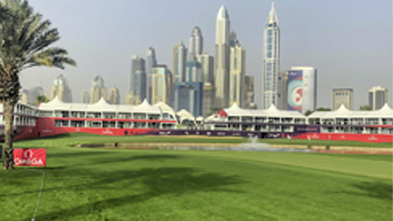 Skyline view of Dubai, United Arab Emirates.