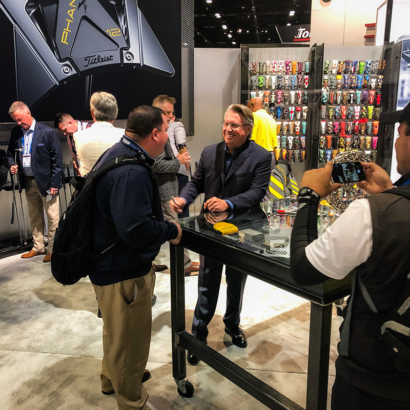 It's all smiles in the Titleist booth when Scotty is talking putters.