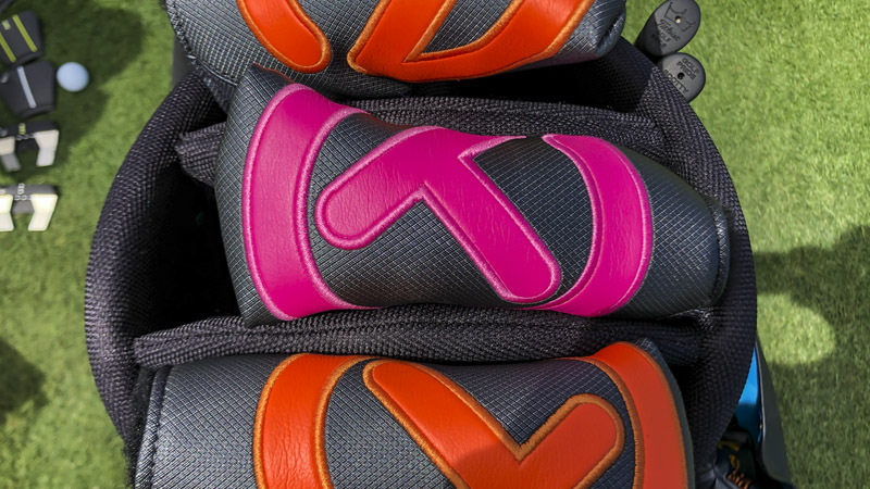 Colorful Circle T headcovers.