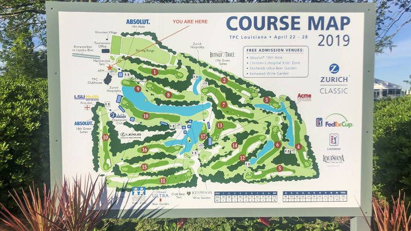 The layout at TPC Louisiana.
