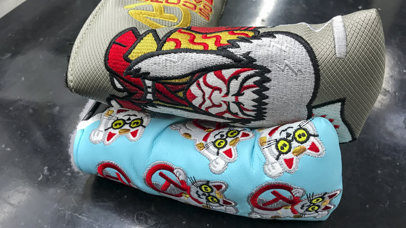 Custom headcovers for the Japan Tour.