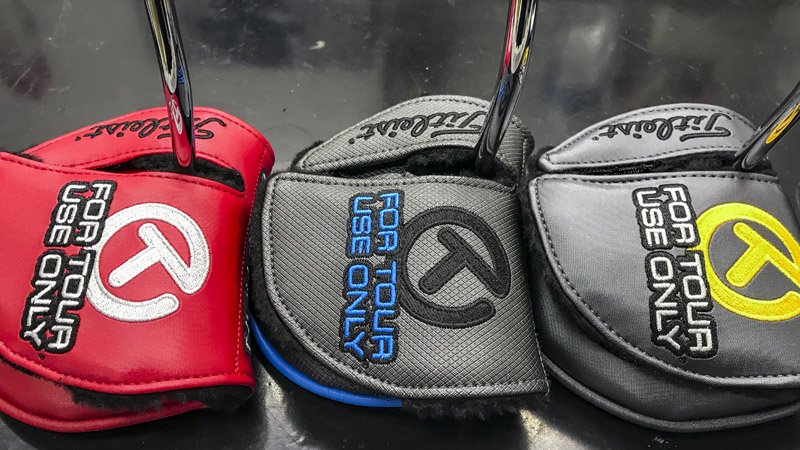 Circle T headcovers on the TTSV (Titleist Tour Support Vehicle).
