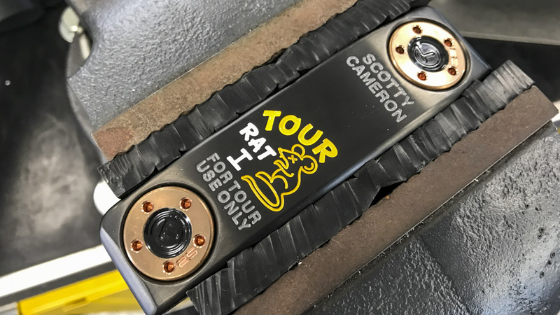 Beautiful Tour Black Tour Rat with school bus yellow paintfill and copper-tungsten Circle T sole weights.