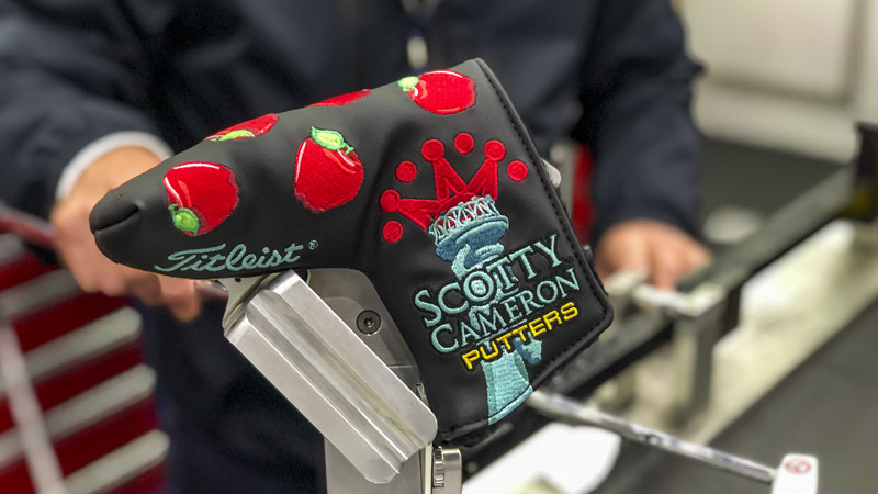 "The Big Apple" headcover in the tour truck.