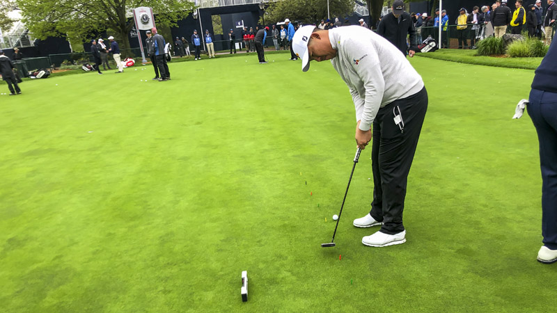Ben An on the practice green.