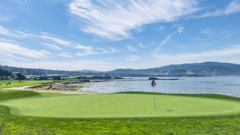 18th green at Pebble Beach