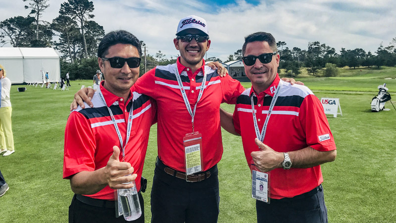 Scotty Cameron Tour reps Rocky and Drew with the Director of Club Fitting, Paul.