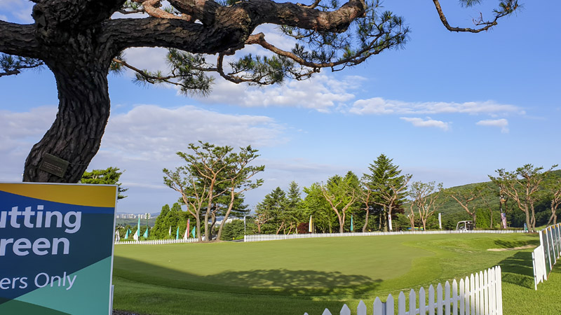 Practice green at the KEB Hana Bank Invitational.