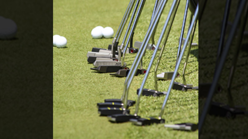 Scotty Cameron Tour mallets and blades.