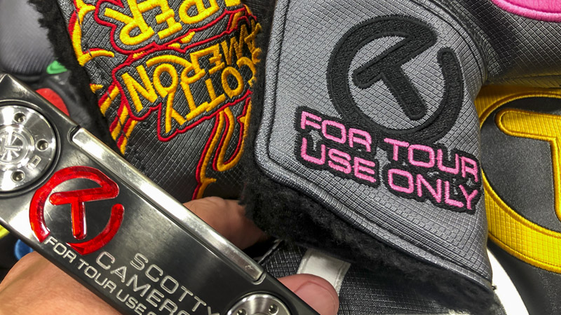 A few of the headcovers on offer this week in the TTSV (Titleist Tour Support Vehicle).