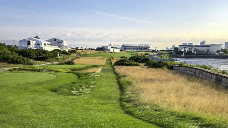 Scenes from Liberty National Golf Club in Jersey City, New Jersey.