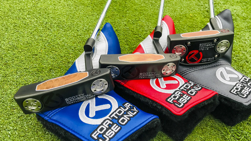 The three new Teryllium T22 putter models on Tour in Japan.