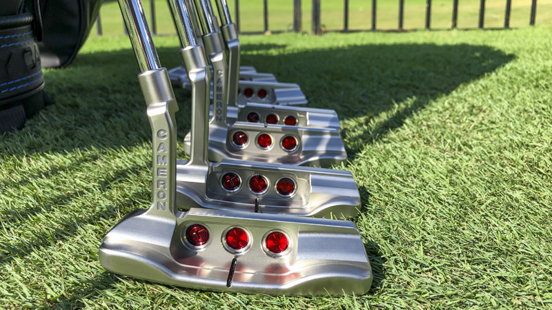 Our lineup of Select Tour putters.