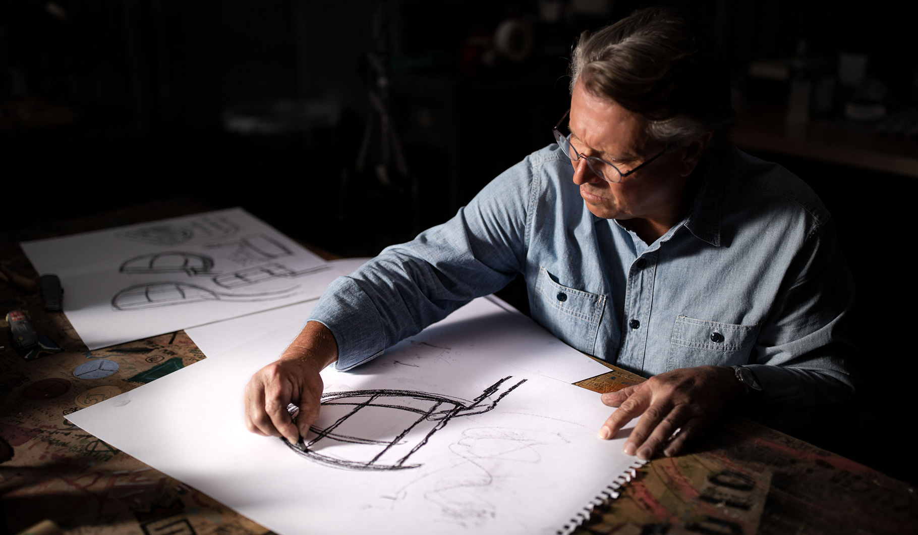 Image of Scotty Cameron sketching