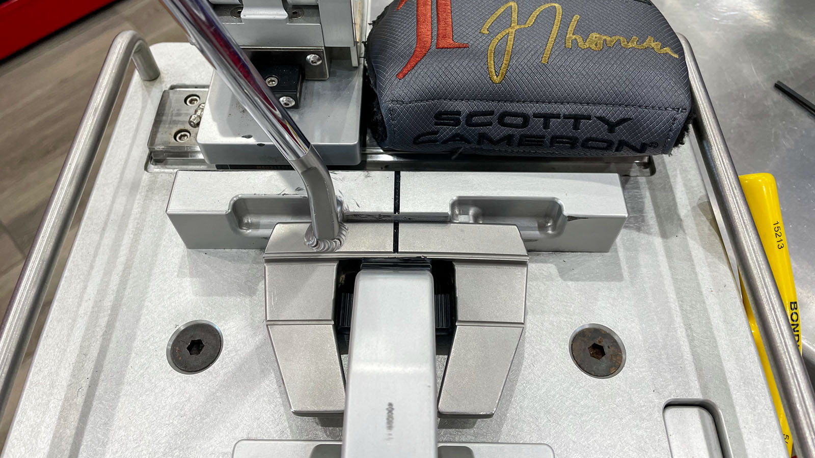 Justin Thomas's X 5.5 getting tuned up at the PGA Championship Kiawah Island.