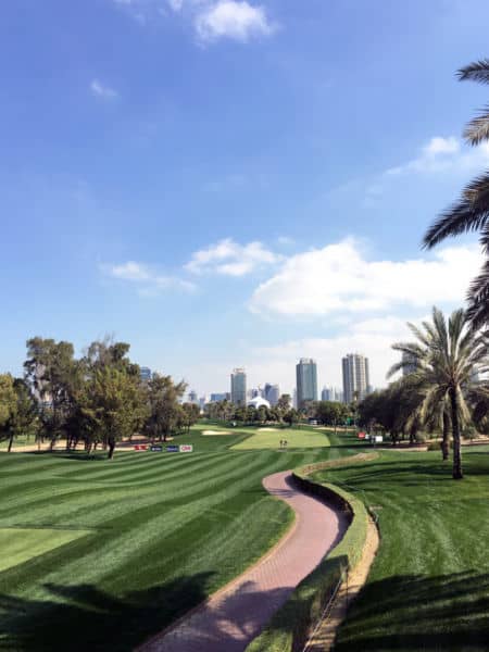 Fairways are green in Dubai.