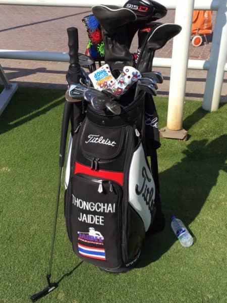 Thongchai Jaidee's Titleist staff bag.