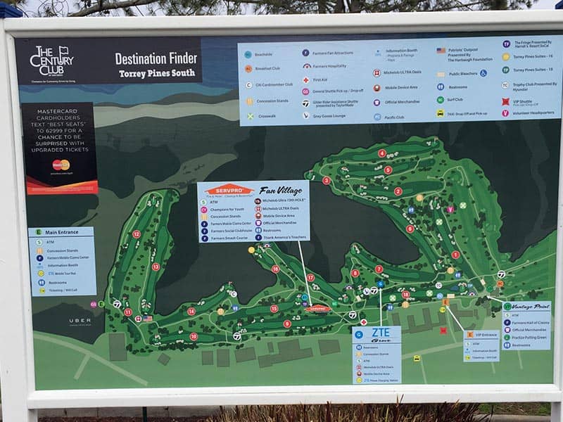 The layout here at Torrey Pines.
