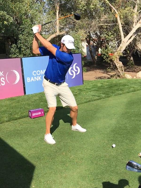 The guys are loving playing in shorts during practice rounds.