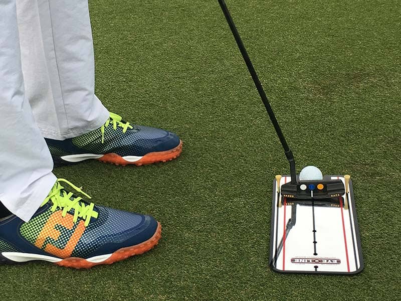 Rafael Cabrera-Bello working with his Newport 2 and sweet new FootJoy FreeStyle shoes.