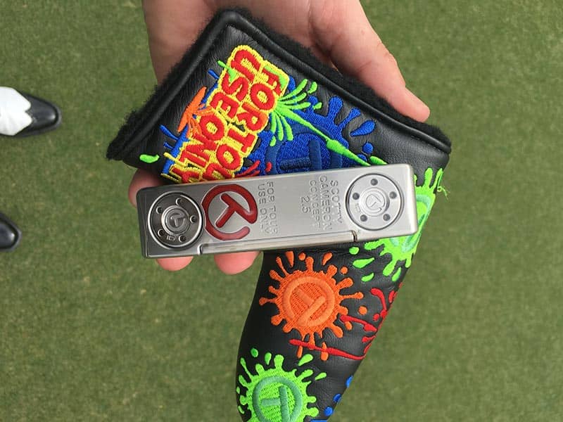 New For Tour Use Only Select Newport 2.5 with a new Circle T Paint Splash headcover.