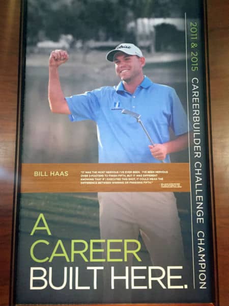 Returning champion, Bill Haas.