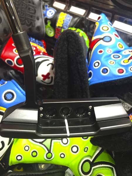 One of the first new 2016 Select putters in Scotty's Tour Black finish.
