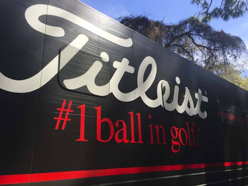 The Titleist tour van at the Valspar Championship.