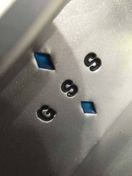 Close-up on the cavity stamping of that Newport 2 GSS Tour Prototype.