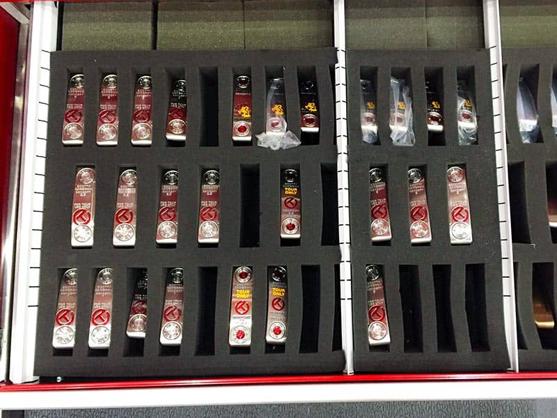 Scotty Cameron Tour putter heads, ready for business.