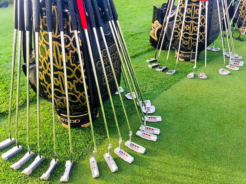 Our Scotty Cameron staff bag has all of the new Tour putter offerings.