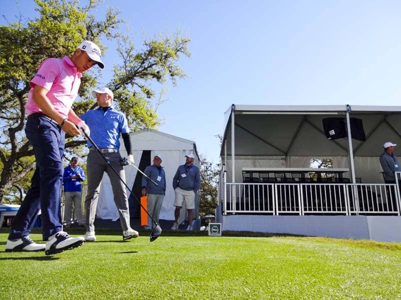Titleist Brand Ambassador Justin Thomas is next on the tee.