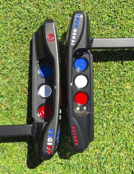 A couple of Thongchai Jaidee's Newport Tour putters.