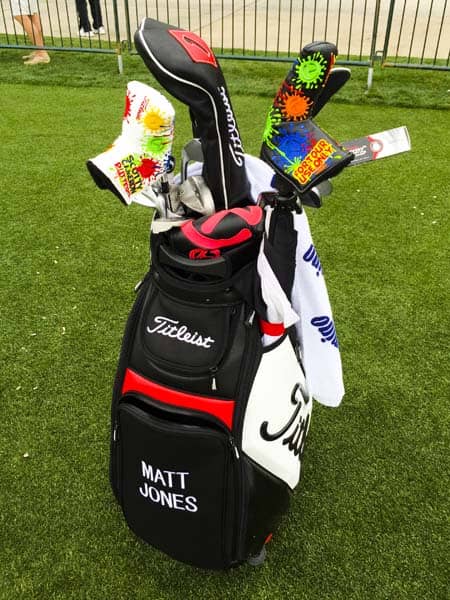 Titleist Brand Ambassador Matt Jones' staff bag.