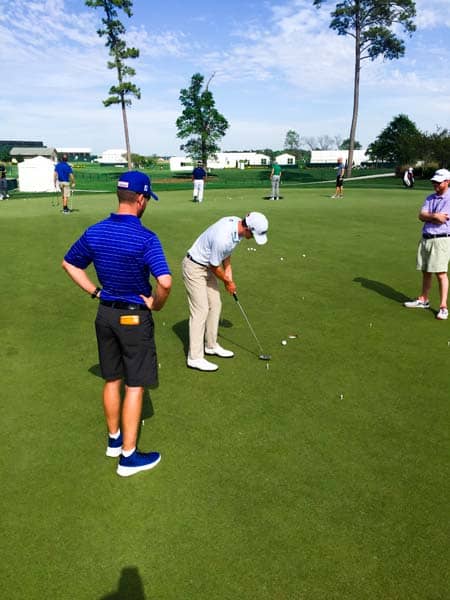 Blayne Barber with his Newport 2 Tour putter.