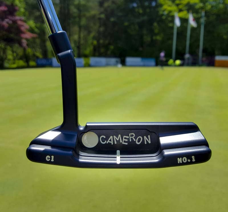 Titleist Brand Ambassador SH Park has his son's name (C1) stamped on his Newport 2.