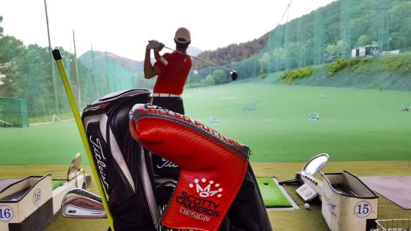 A new 2016 Select headcover and putter in the bag.