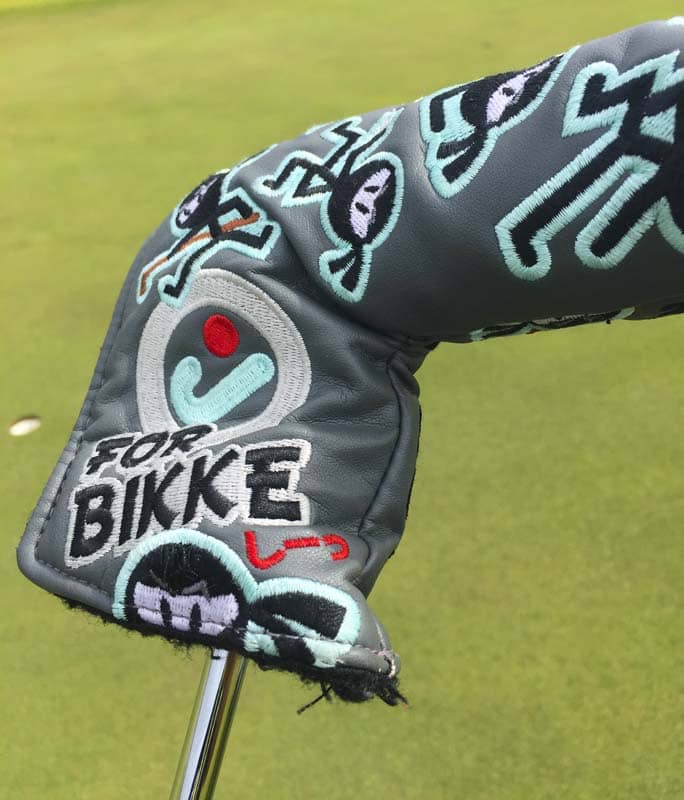 Bikke's personalized Circle J Wasabi Warrior headcover.