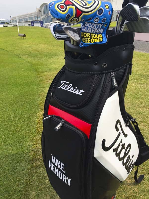 FPL player Mike Hendry's staff bag.