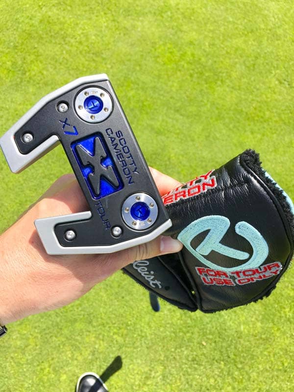 For Tour Use Only Industrial Circle T headcover at the Nordea Masters.