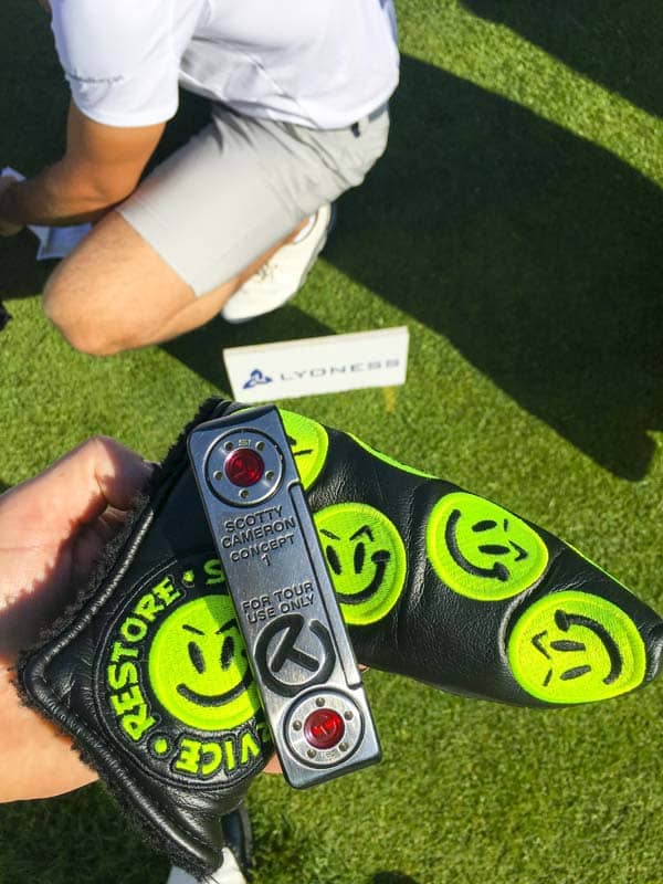 2016 Select Concept 1 Tour putter with a sweet Dancing Go Getter Custom Shop headcover.