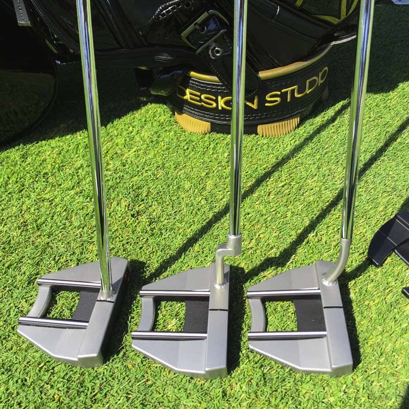 Futura X7M Tour Prototypes in straight shaft, plumber's neck and flare neck setups.